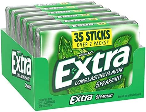 Extra Spearmint Sugar Free Chewing Gum Mega Packs 35