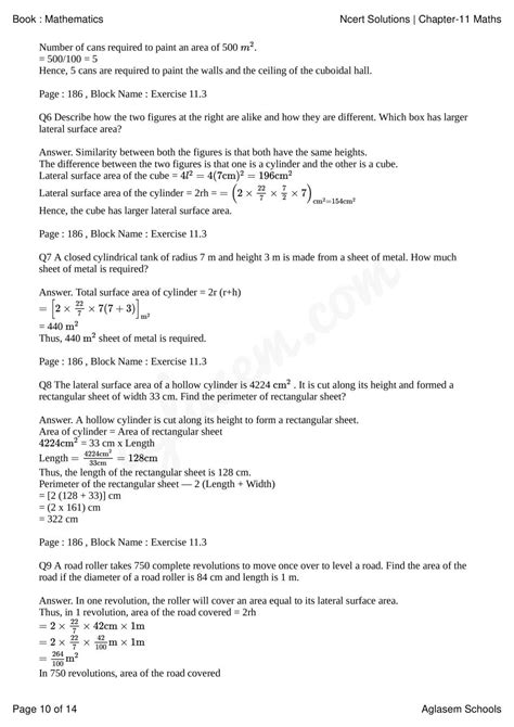 Ncert Solutions For Class Maths Chapter Mensuration Question