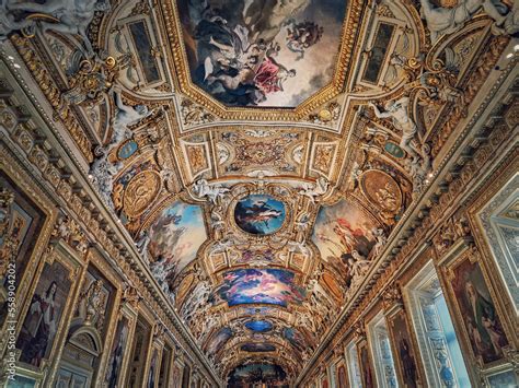 The Galerie D Apollon A Large And Iconic Room Of The Louvre Museum