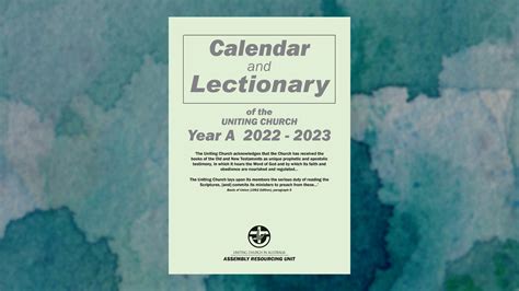 Lectionary 2024 Ucc Lotta Rhiamon