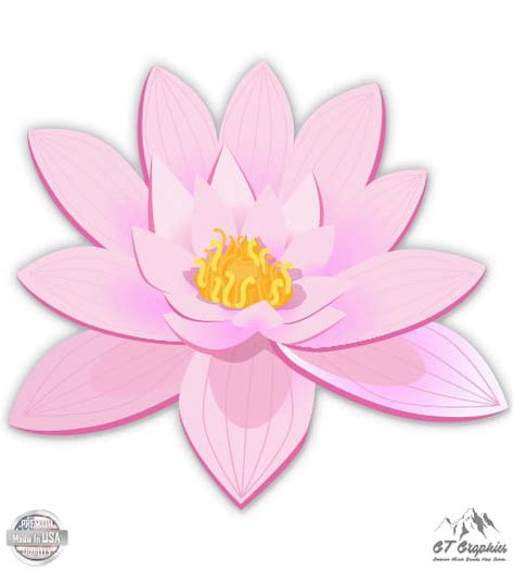 Lotus Pink Beautiful 8 Vinyl Sticker For Car Laptop I Pad Waterproof Decal