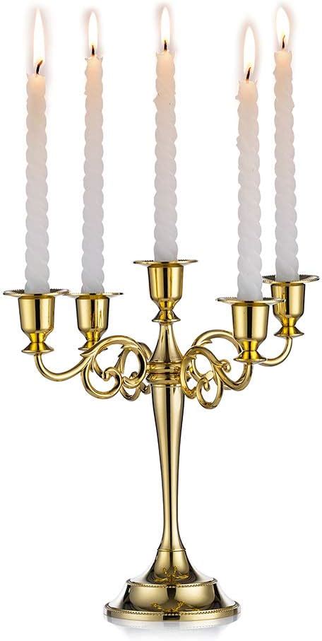 Nuptio Candelabra Gold Candlestick Holder Candle Holder For Taper