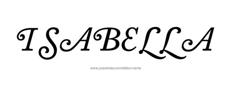 Isabella Name Tattoo Designs