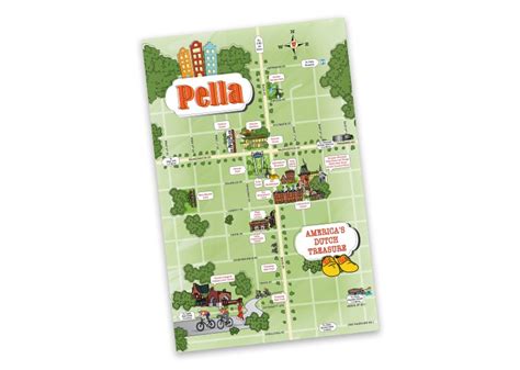 Pella Downtown Caricature Map | Clay Township Design Co.