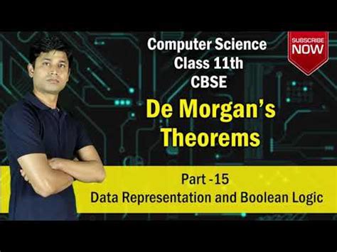 What is De Morgan's Theorem and De Morgan's Theorem Video Lecture - Computer Science for Grade 11