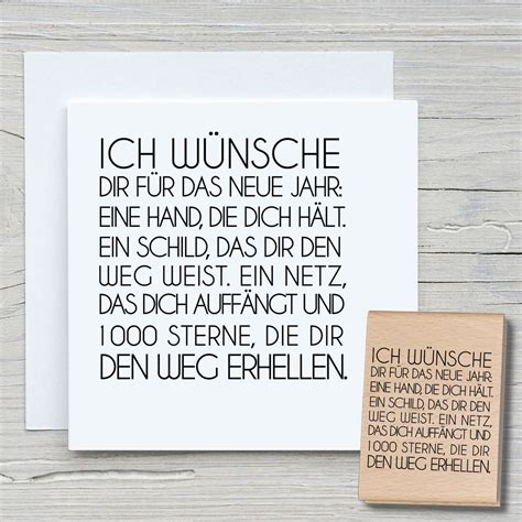 Stempel Ich W Nsche Dir F R Das Neue Jahr Diy Motivstempel Zum Basteln