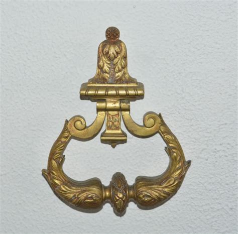 Antiga Aldrava Em Bronze Ormolu Med 19cm