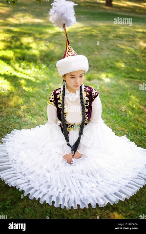 Beautiful Kazakh Woman In National Costume Stock Photo Alamy