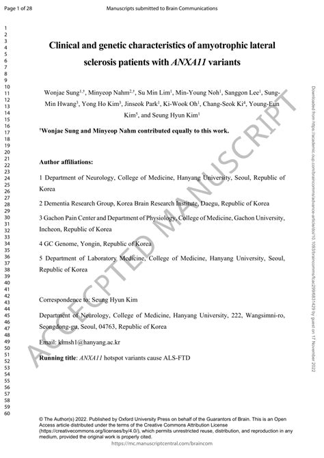 Pdf Clinical And Genetic Characteristics Of Amyotrophic Lateral