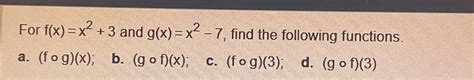 Solved For Fxx23 ﻿and Gxx2 7 ﻿find The Following