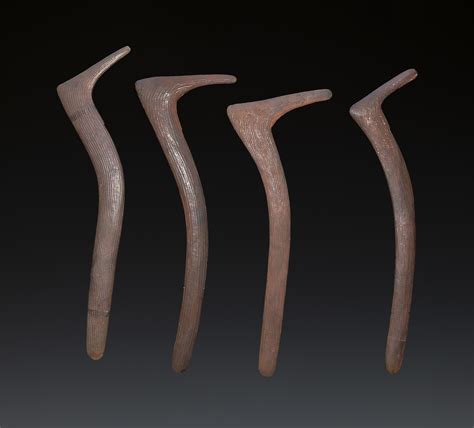 Fine Old First Australians Hooked Boomerangs Tennant Creek Northern