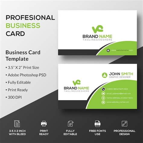 Premium PSD | Professional business card