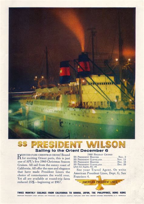 SS President Wilson – American President Lines – Old Paper