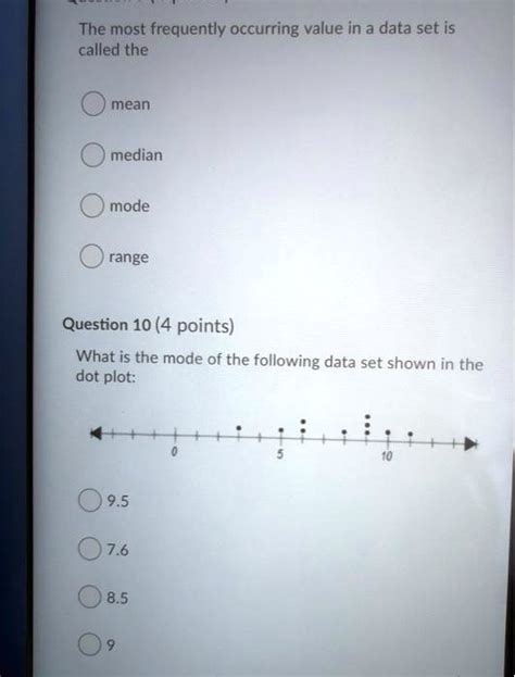 The Most Frequently Occurring Value In A Data Set Is Called The Mean