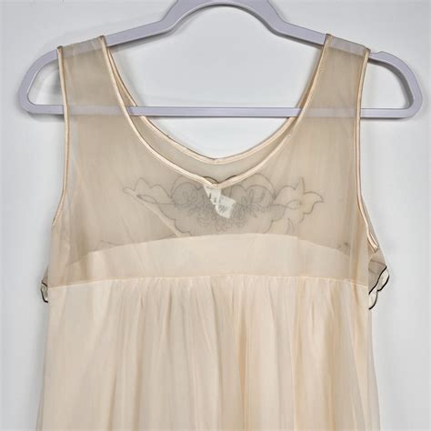 Vintage Movie Star Light Pink Lingerie Nylon Dress Ni Gem