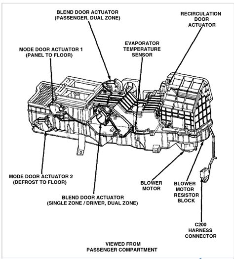 2002 Dodge Ram 1500 Blend Door Location