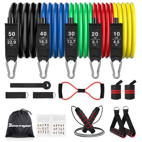 Buy Resistance Bands Set Men 15pcs Exercise Bands Stackable Fitness