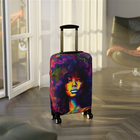 Psychedelic Beauty Afrocentric Black Woman Abstract Art Luggage Cover