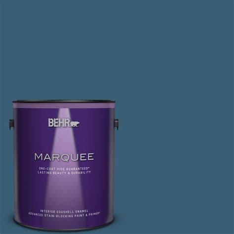 BEHR MARQUEE 1 Gal S490 7 Superior Blue One Coat Hide Eggshell Enamel