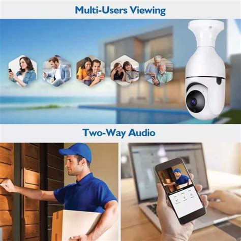 Tuya 2.0MP Wi-Fi Panoramic Bulb Camera-Sohoj Online Shopping