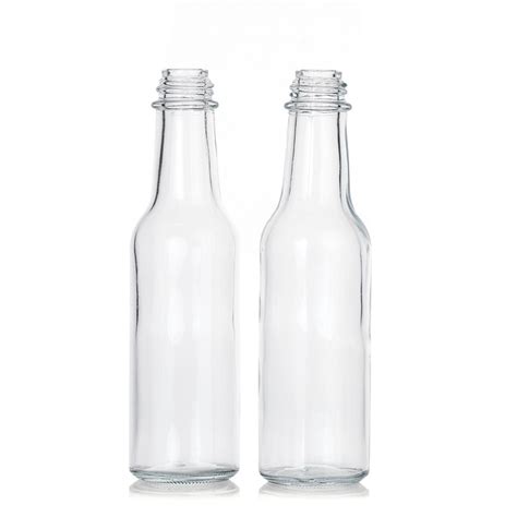 Wholesale Ml Ml Round Shape Hot Sauce Glass Bottle Glass Sauce Bottle Hot Sauce Glass