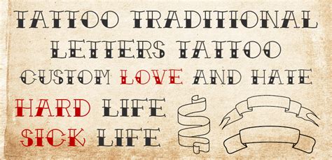 Traditional Tattoo Font · 1001 Fonts