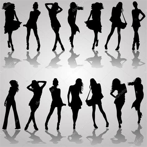 Sexy Girl Silhouettes — Stock Vector © J0hnb0y 73469901