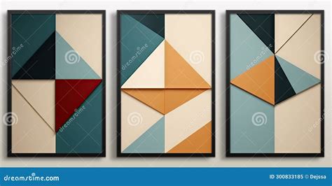 Set of Abstract Painting Geometric Shapes Stock Illustration ...