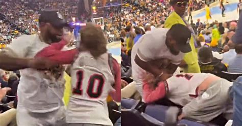 Lakers Fan Beat The Crap Out Of Grizzles Fans In The Stands