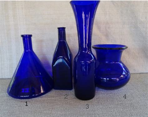 Vintage Collectible Cobalt Blue Blown Art Glass Ruffle Vase Estate Item