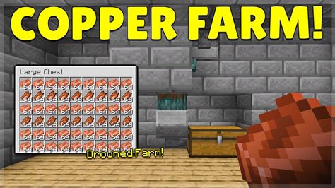 Minecraft How To Build The Easiest Copper Ingot Farm Mcpe Pc Ps