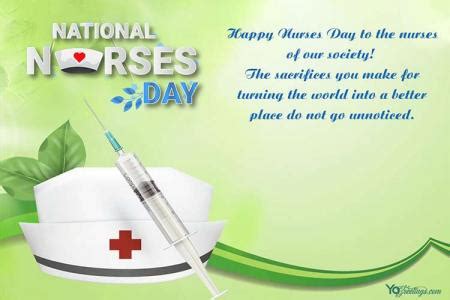 Happy National Nurses Day Wishes Cards Maker Online