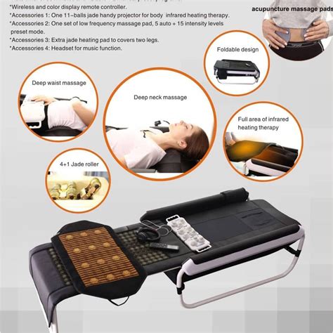 Buy Pop Relax Massage Bed With Electrical Infrared Heating And Jade