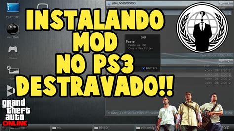 Como Instalar Mod Menu De Gta V No PS3 DESTRAVADO Polynesia Pega Apenas