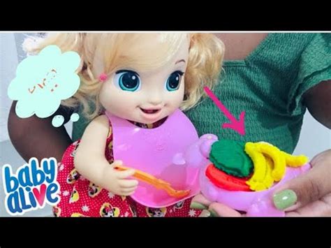 Rotina Baby Alive Lulu Comendo Comidinha De Massinha Playdoh