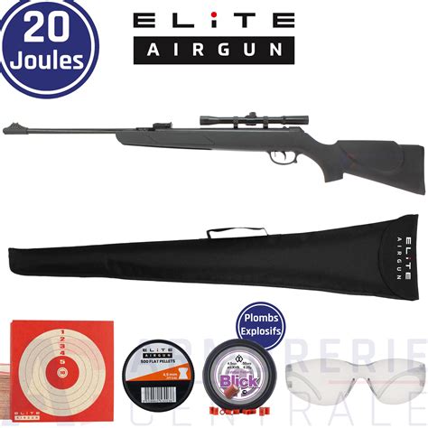 Carabine air comprimé Elite Airgun Alpha plombs explosifs 4 5mm 20