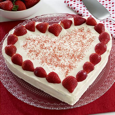 Strawberries And Cream Heart Cake Ready Set Eat