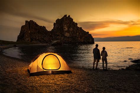 Camping at lake and beautiful sunset | Southland Realtors