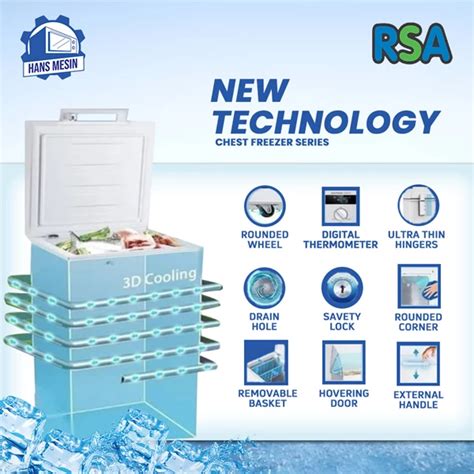 Jual Chest Freezer Rsa Cf H Box Pendingin Liter Surabaya Hans Mesin