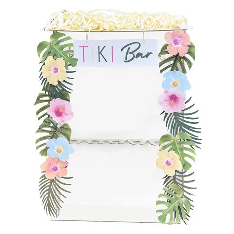 Hawaiian Tiki Bar Drinks Stand With Grazing Board By Ginger Ray