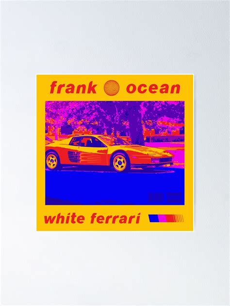 "Frank Ocean White Ferrari Cover Art" Poster by Mickeli | Redbubble