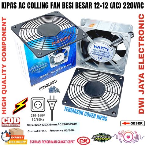 Kipas AC COOLING FAN Besi Besar 12X12cm AC 220V Terbaik Lazada Indonesia