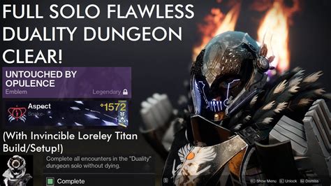 Destiny 2 Duality Dungeon Full Titan Solo Flawless Duality Clear