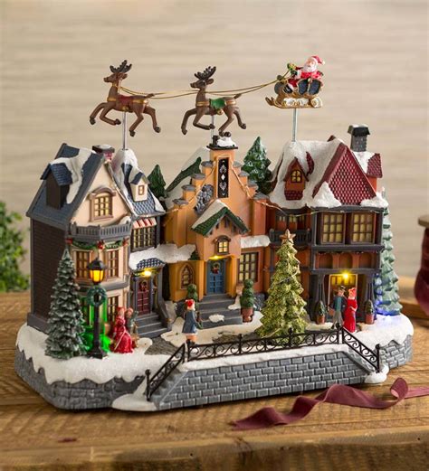 Animated Lighted Musical Santa Sleigh Christmas Village. | Christmas ...