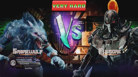 Killer Instinct Sabrewulf Vs Fulgore Very Hard Difficulty Youtube