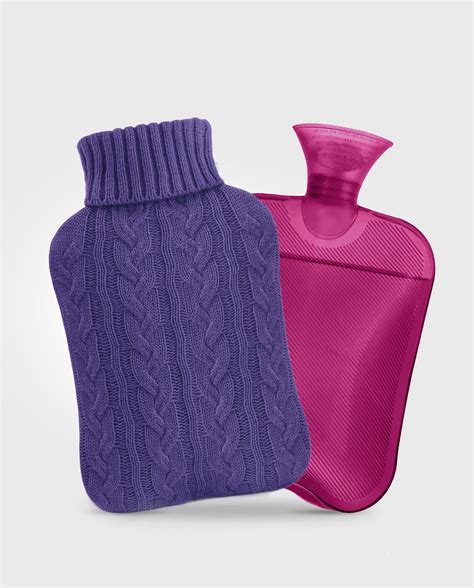 Samply Hot Water Bottle With Knitted Cover 2l Soothe Sore Muscles