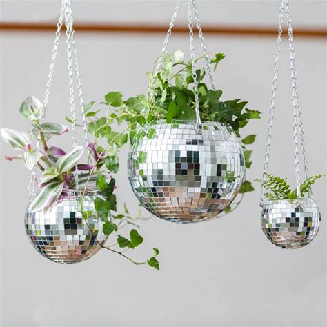 Plants Get A 1970s Makeover With The Disco Ball Hanging Planter Retro