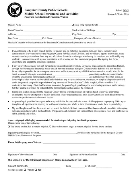 Fillable Online Intramural Registration Form PDF Intramural