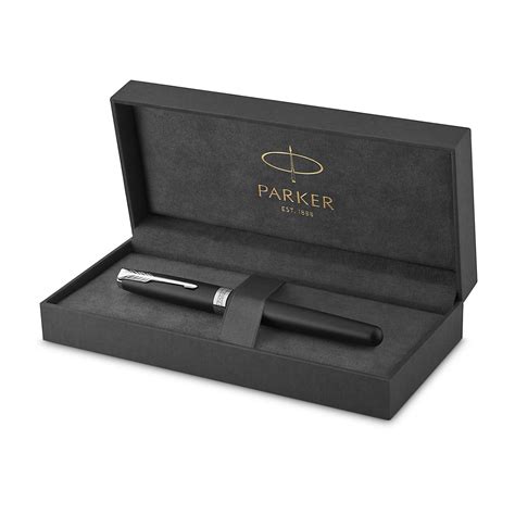 Rollerball Parker Sonnet Laque Noire Mat CT Stylo Parker