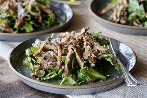 Crispy Mushroom Salad With Parmesan